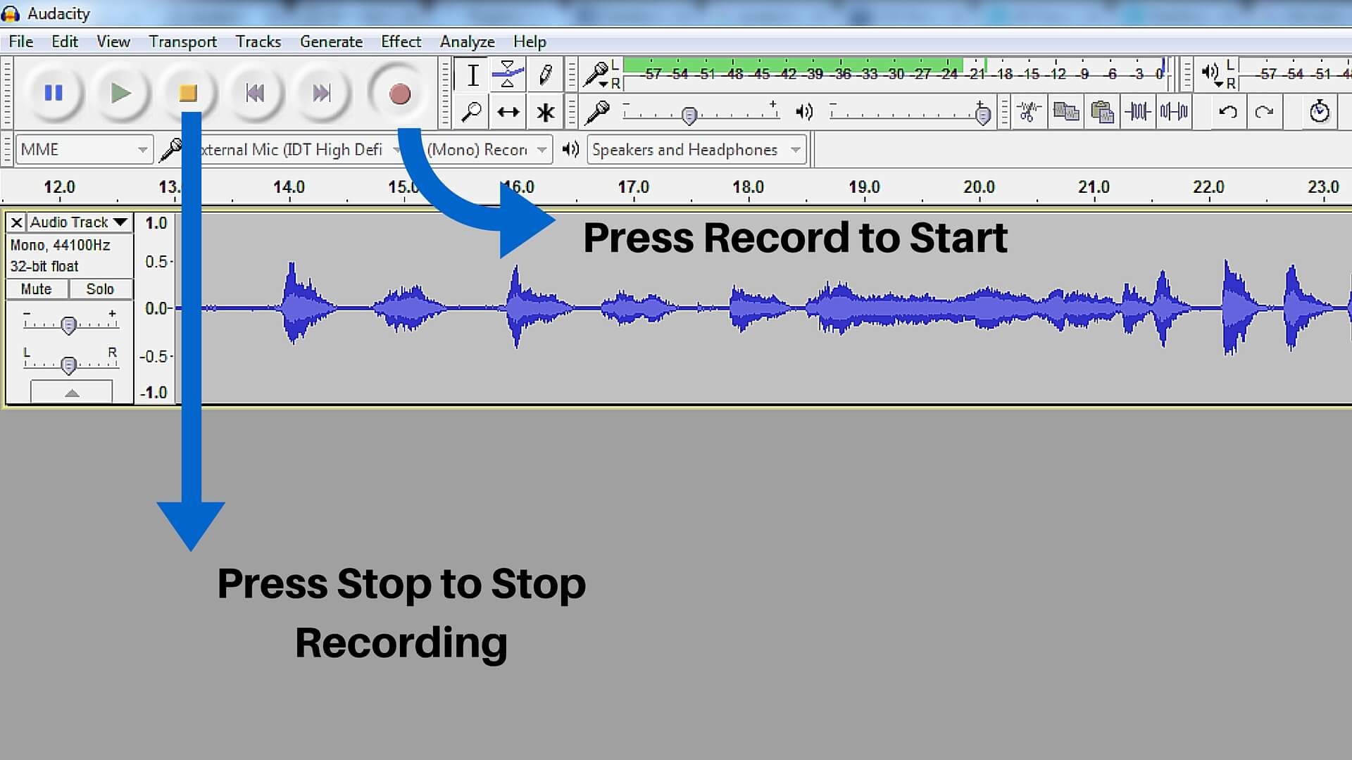 record computer audio using audacity and sound siphon