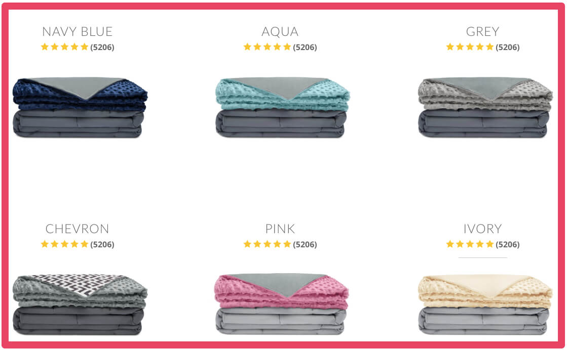 Quility-weighted-blankets-color-options